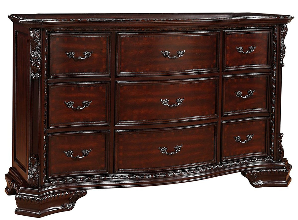 Crown Mark Furniture Sheffield Drawer Dresser in Dark Cherry image