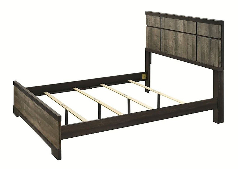 Crown Mark Furniture Remington King Panel Bed in Brown B8160-K