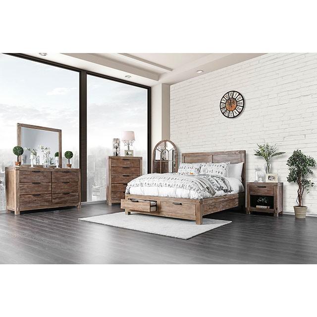 Wynton Weathered Light Oak Queen Bed