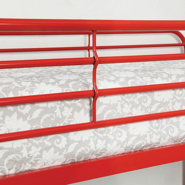 Opal Red Twin/Full Bunk Bed