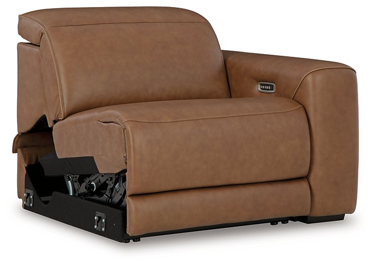 Magic Man Power Reclining Sectional Loveseat with Console