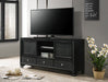 Crown Mark Furniture Lyssa 3 Drawer TV Stand in Black image