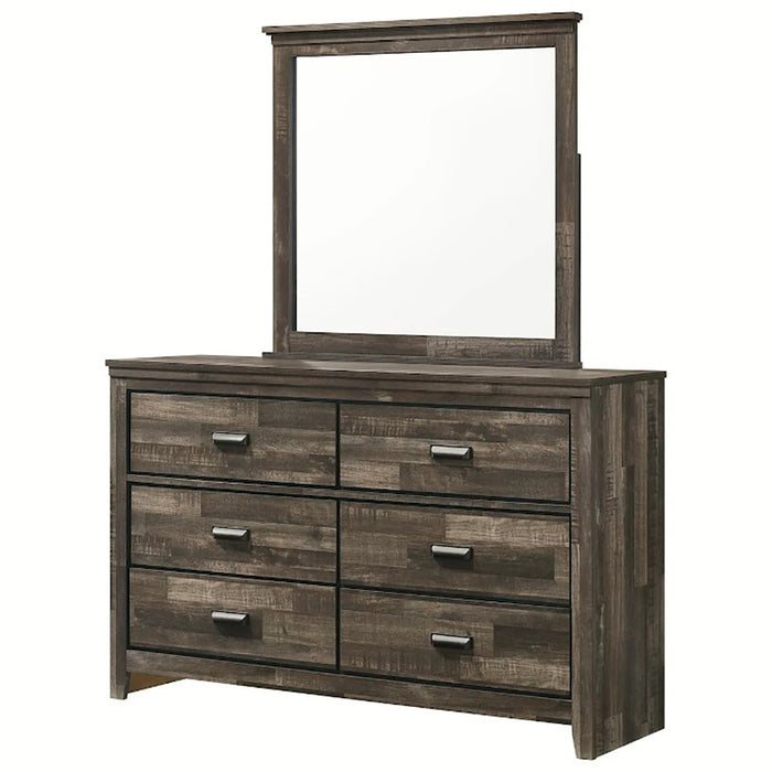 Crown Mark Furniture Carter Dresser Mirror in Brown