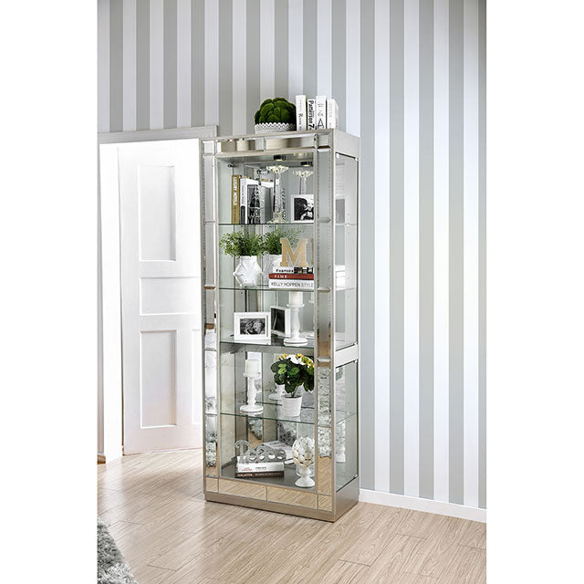 Carrollton Chrome Curio Cabinet