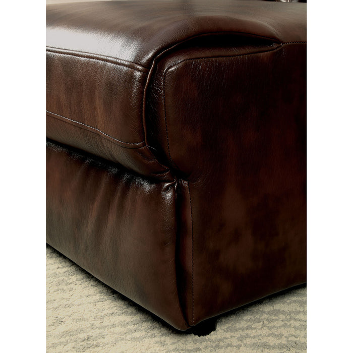 Hardy Brown Sectional w/ Console, Brown