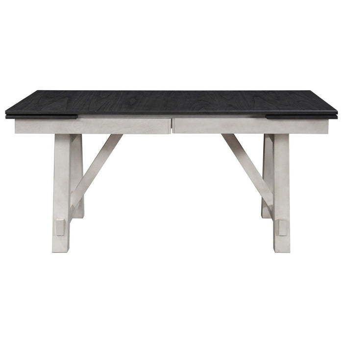 Crown Mark Maribelle Rectangular Dining Table in Chalk/Grey